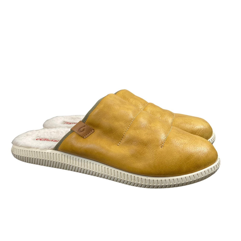 Olukai Mua'ili Leather Shearling Slipper Slide Men's 12